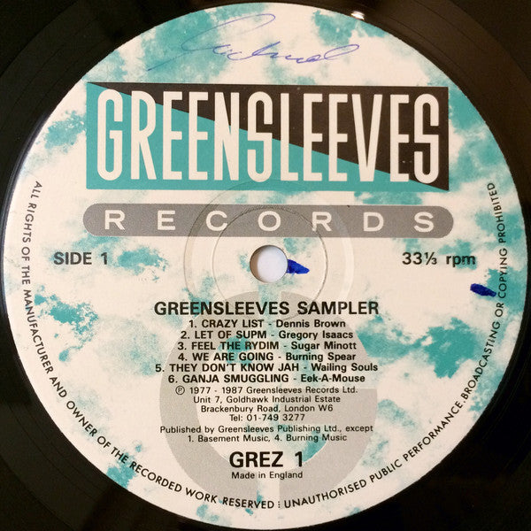 Various : Greensleeves Sampler (LP, Smplr)