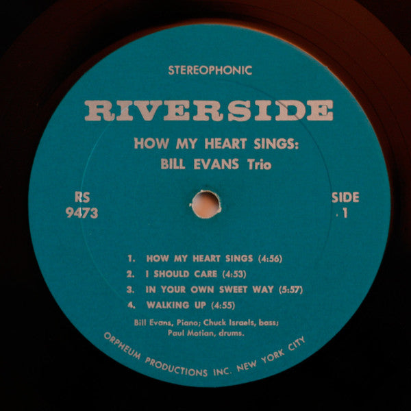 The Bill Evans Trio : How My Heart Sings (LP, Album, RE)