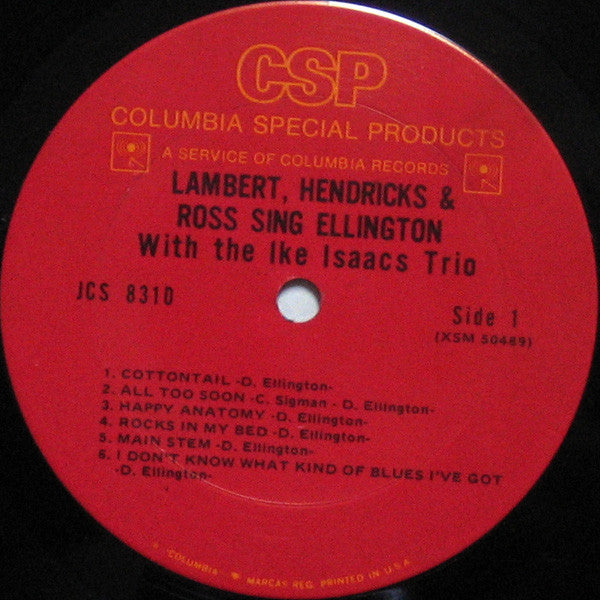 Lambert, Hendricks & Ross With The Ike Isaacs Trio ~ Sing Ellington (Vinyl) - Djungel & Jazz
