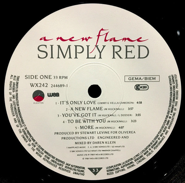 Simply Red ~ A New Flame (Vinyl) - Djungel & Jazz