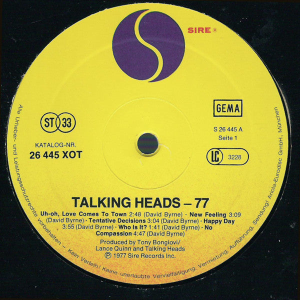 Talking Heads ~ Talking Heads: 77 (Vinyl) - Djungel & Jazz