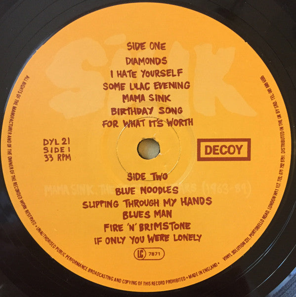 Sink ~ Mama Sink. The First 18 Years (1963-89) (Vinyl) - Djungel & Jazz