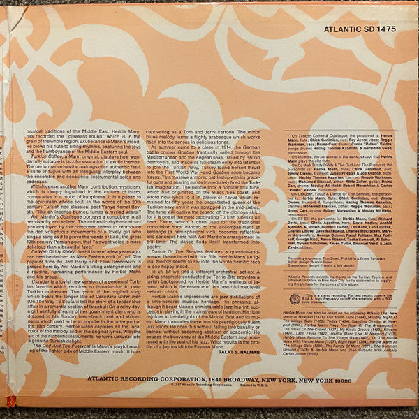 Herbie Mann ~ Impressions Of The Middle East (Vinyl) - Djungel & Jazz