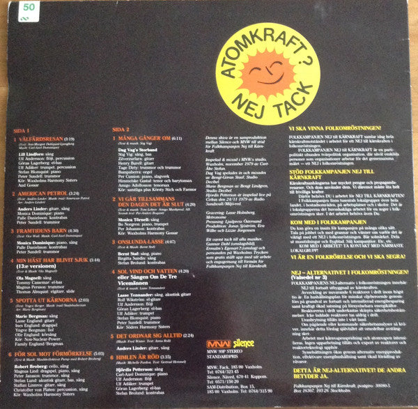Various : Nej Till Kärnkraft! (LP, Album)