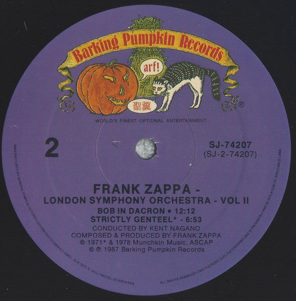 Frank Zappa / London Symphony Orchestra Conducted By Kent Nagano : London Symphony Orchestra: Zappa Vol II (LP, Album, RE, RP)