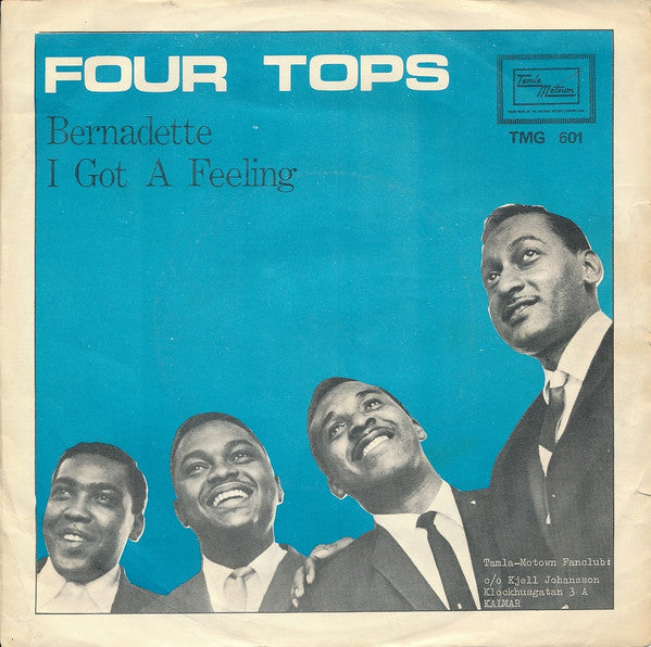 Four Tops ~ Bernadette / I Got A Feeling (Vinyl) - Djungel & Jazz