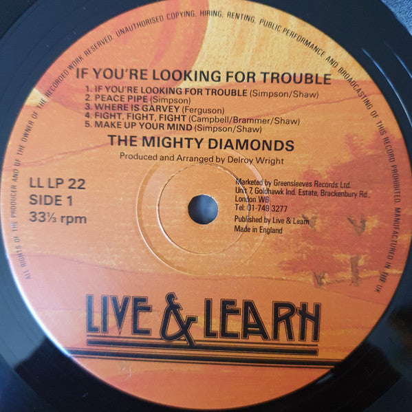 The Mighty Diamonds : If You Looking For Trouble (LP, Album)