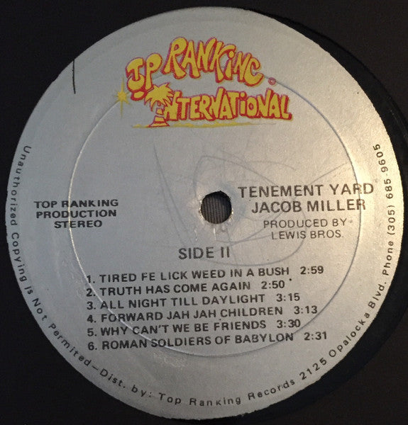 Jacob Miller : Tenement Yard (LP, Album)