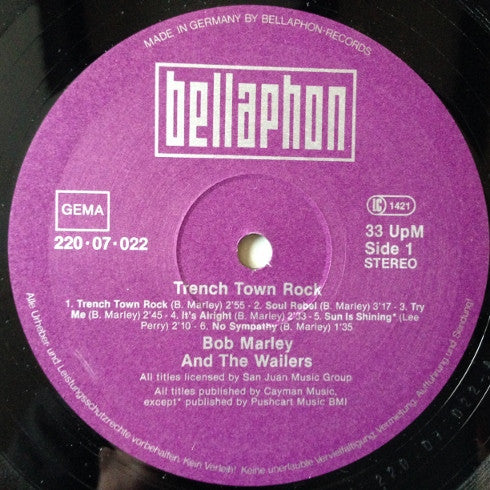 Bob Marley And The Wailers* : Trench Town Rock (LP, Comp)