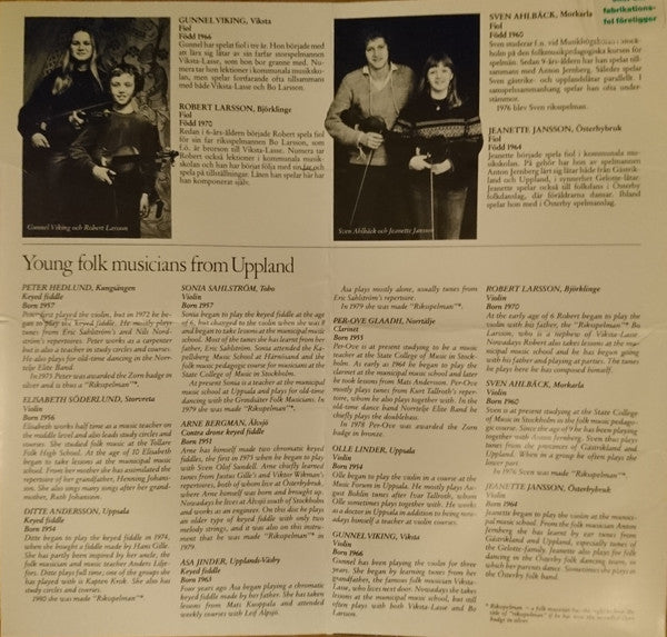 Various ~ Unga Spelmän Från Uppland (Vinyl) - Djungel & Jazz