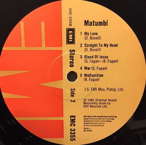 Matumbi : Matumbi (LP, Album)