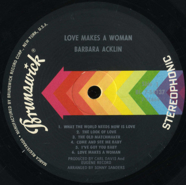 Barbara Acklin ~ Love Makes A Woman (Vinyl) - Djungel & Jazz