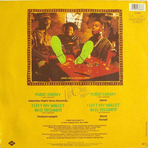 A Tribe Called Quest ~ I Left My Wallet In El Segundo / Pubic Enemy (Vinyl) - Djungel & Jazz