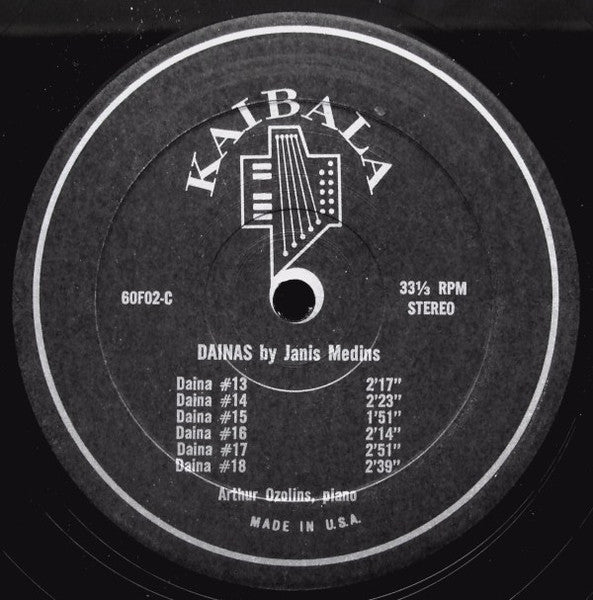 Jānis Mediņš, Arthur Ozoliņš ~ Dainas (24 Preludes For Piano) (Vinyl) - Djungel & Jazz
