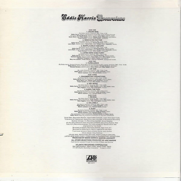 Eddie Harris ~ Excursions (Vinyl) - Djungel & Jazz