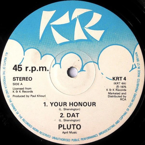 Pluto Shervington : Your Honour / Dat (12")