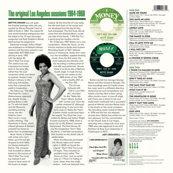 Bettye Swann ~ The Money Masters (Vinyl) - Djungel & Jazz