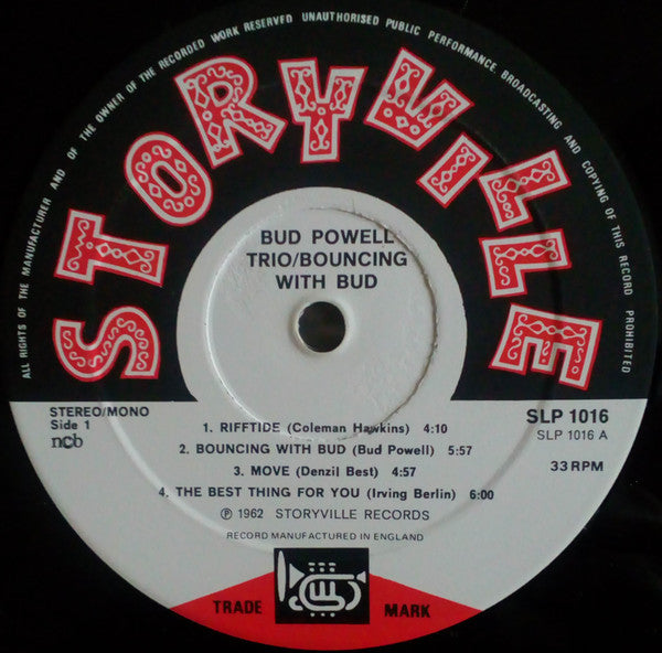 Bud Powell Trio ~ Bouncing With Bud (Vinyl) - Djungel & Jazz