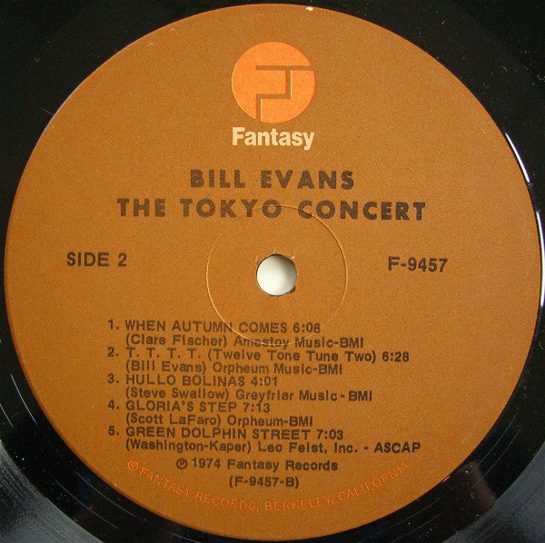 Bill Evans ~ The Tokyo Concert (Vinyl) - Djungel & Jazz