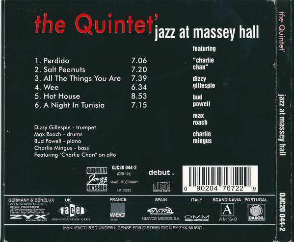 The Quintet ~ Jazz At Massey Hall (Vinyl) - Djungel & Jazz