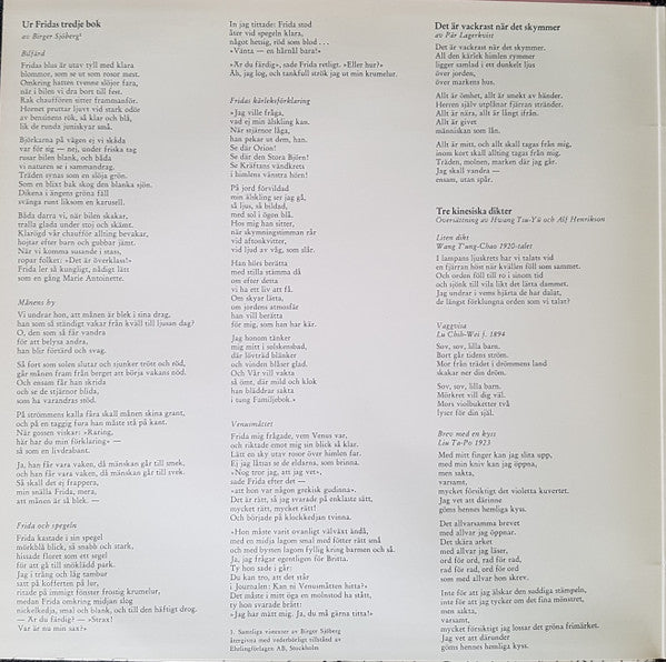 Erik Sædén, Elisabeth Sædén, Rolf Lindblom, Solveig Faringer, Hans Fagius ~ Om Kärlek... (Vinyl) - Djungel & Jazz