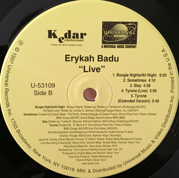 Erykah Badu ~ Live (Vinyl) - Djungel & Jazz