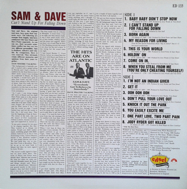 Sam & Dave ~ Can't Stand Up For Falling Down (Vinyl) - Djungel & Jazz