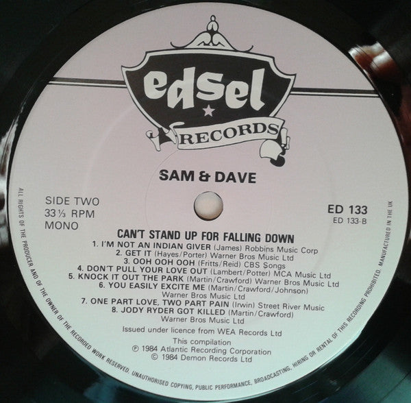 Sam & Dave ~ Can't Stand Up For Falling Down (Vinyl) - Djungel & Jazz