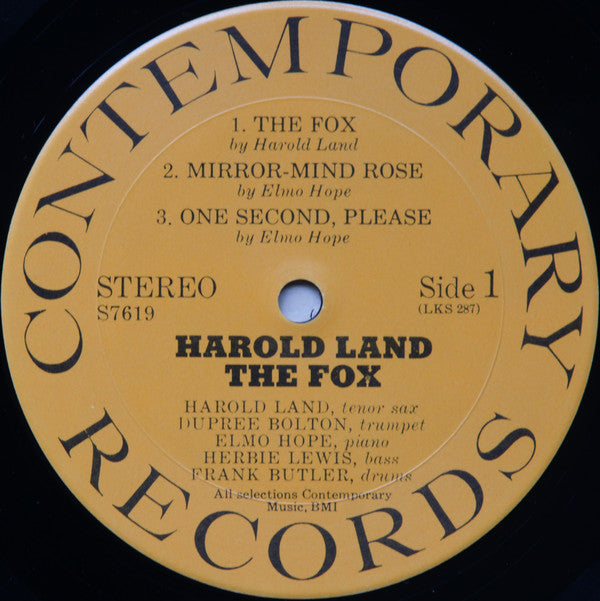 Harold Land Quintet ~ The Fox (Vinyl) - Djungel & Jazz