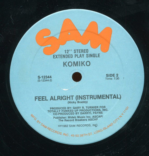 Komiko : Feel Alright (12", Single)