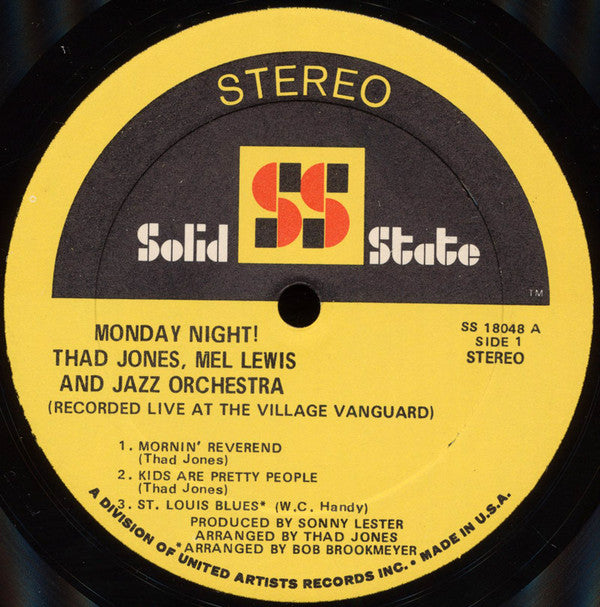 Thad Jones / Mel Lewis Orchestra ~ Monday Night (Vinyl) - Djungel & Jazz