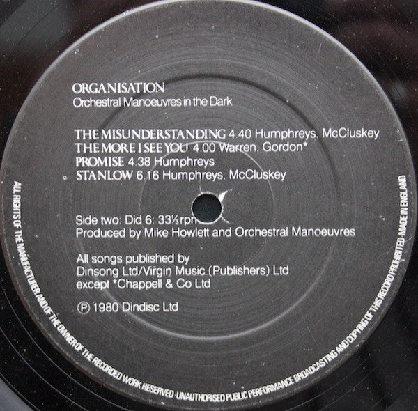 Orchestral Manoeuvres In The Dark ~ Organisation (Vinyl) - Djungel & Jazz