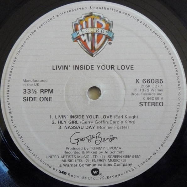 George Benson ~ Livin' Inside Your Love (Vinyl) - Djungel & Jazz