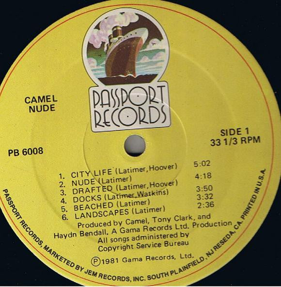 Camel : Nude (LP, Album, Hub)