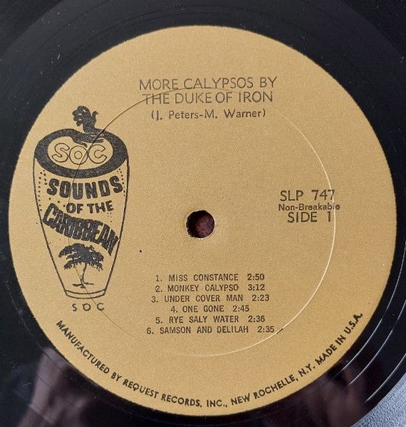The Duke Of Iron : More Calypsos By The Duke Of Iron (LP)