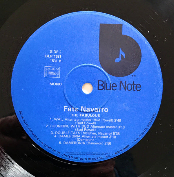 Fats Navarro ~ The Fabulous Fats Navarro Volume 1 (Vinyl) - Djungel & Jazz