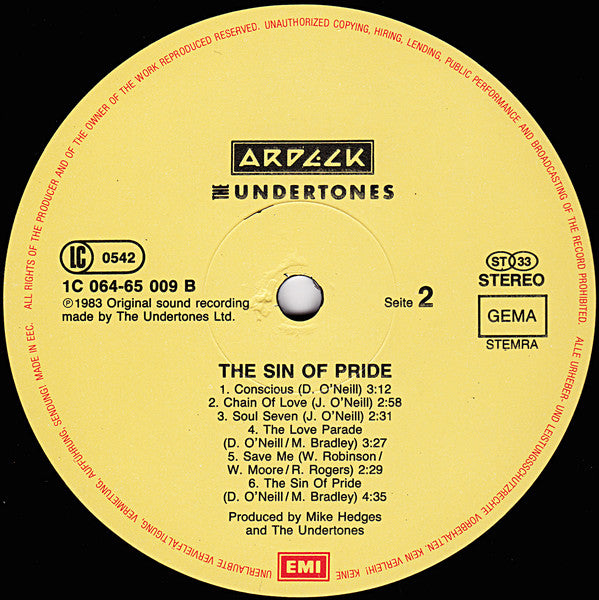 The Undertones ~ The Sin Of Pride (Vinyl) - Djungel & Jazz