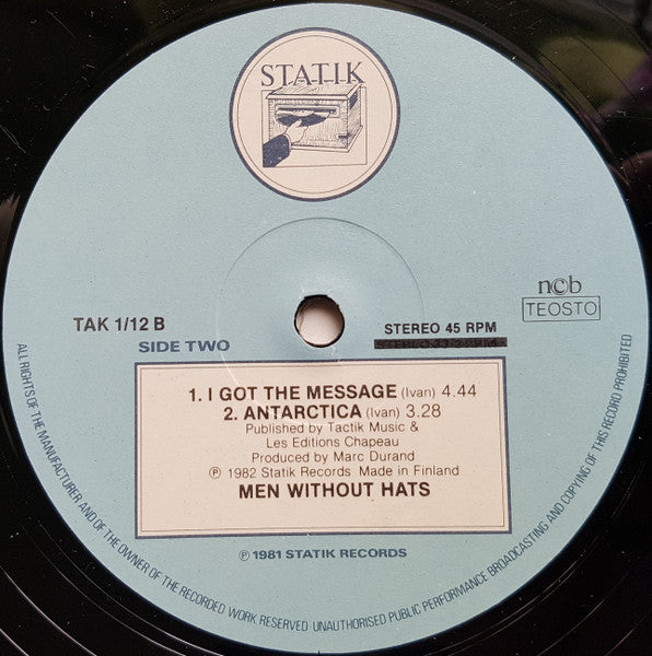 Men Without Hats ~ The Safety Dance (Extended 'Club Mix') (Vinyl) - Djungel & Jazz