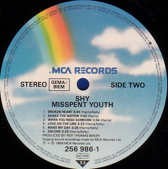 Shy (5) : Misspent Youth (LP, Album)