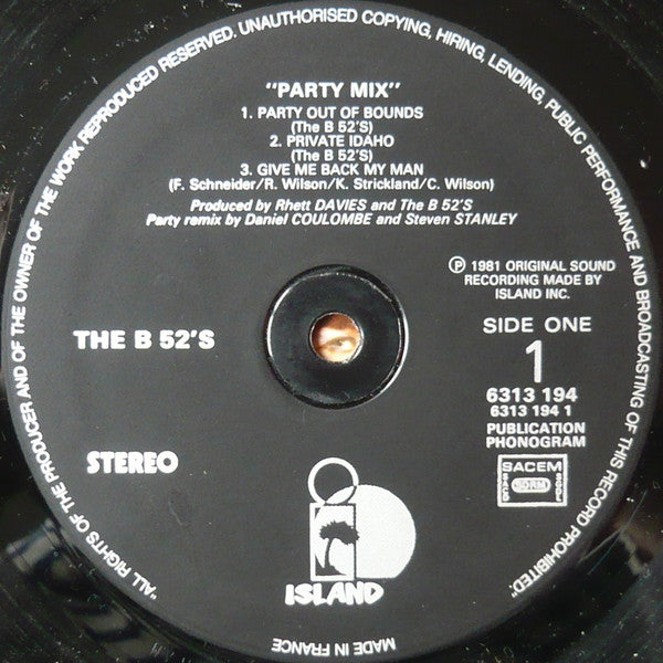 The B-52's ~ Party Mix! (Vinyl) - Djungel & Jazz