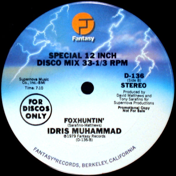 Idris Muhammad : Boogie Boots / Foxhuntin' (12", Promo)