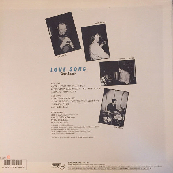 Chet Baker : Love Song (LP, Album)