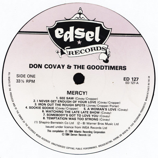 Don Covay & The Goodtimers ~ Mercy! (Vinyl) - Djungel & Jazz