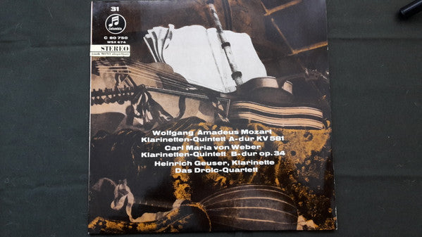 Wolfgang Amadeus Mozart / Carl Maria von Weber / Heinrich Geuser / Drolc-Quartett ~ Quintett Für Klarinette, Zwei Violinen, Viola Und Violoncello (Vinyl) - Djungel & Jazz