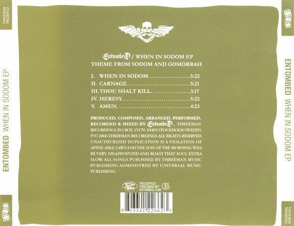 Entombed ~ When In Sodom (Vinyl) - Djungel & Jazz