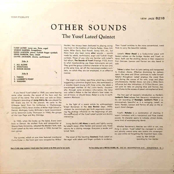 Yusef Lateef : Other Sounds (LP, Album, Mono, Dee)