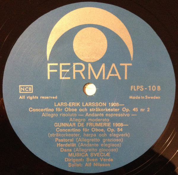 Musica Sveciæ, Sven Verde, Alf Nilsson ~ Roman / Lars Erik Larsson / Gunnar De Frumerie (Vinyl) - Djungel & Jazz