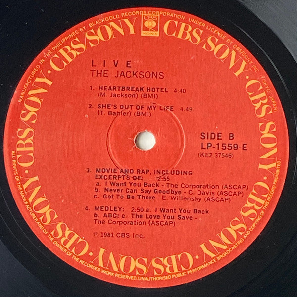 The Jacksons ~ Live (Vinyl) - Djungel & Jazz