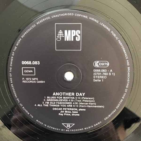 The Oscar Peterson Trio ~ Another Day (Vinyl) - Djungel & Jazz
