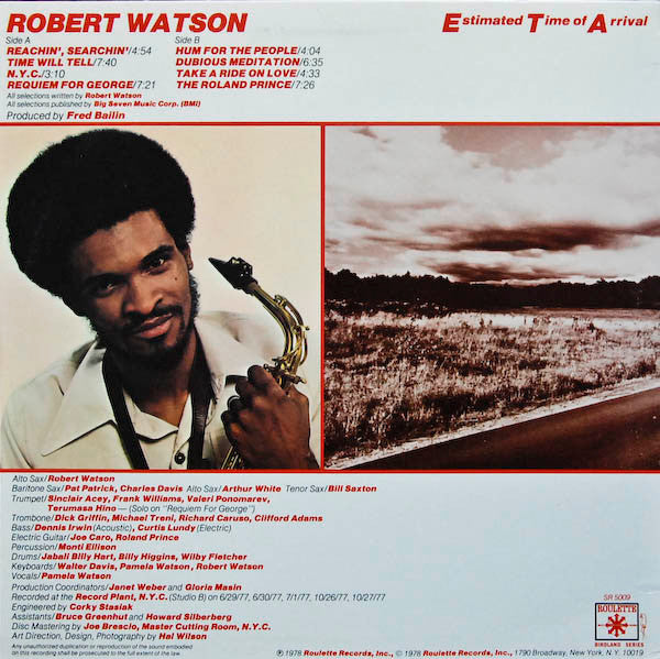 Robert Watson* : Estimated Time Of Arrival (LP, Album)